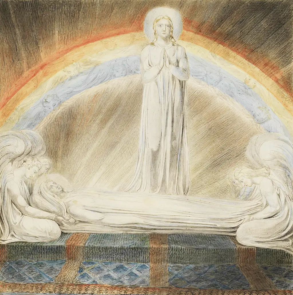 The Death of the Virgin in Detail William Blake